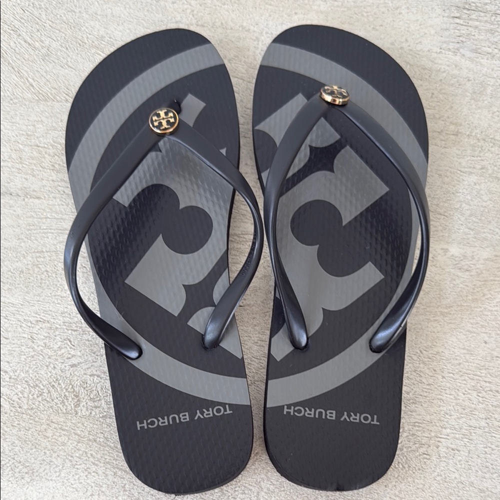 Tory Burch Black Flip Flops